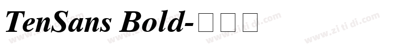 TenSans Bold字体转换